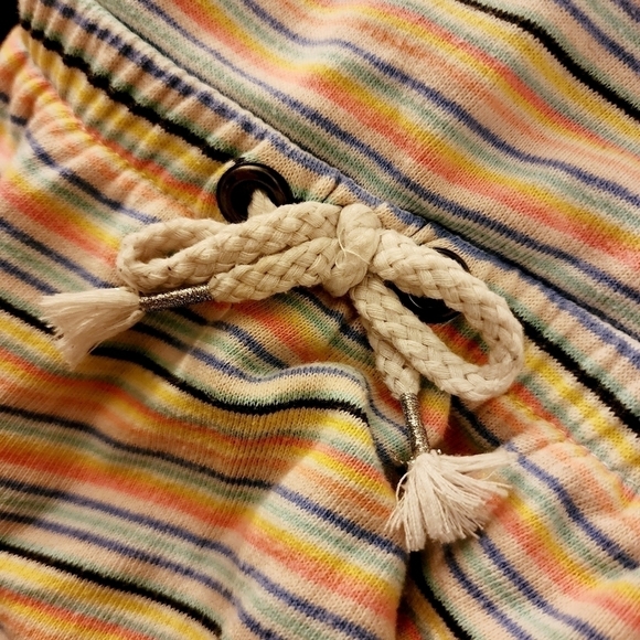 Circo Striped Dress w/ Pockets Tie Waist Short Sleeve Girl's Medium 7/8 Heart - Picture 5 of 8